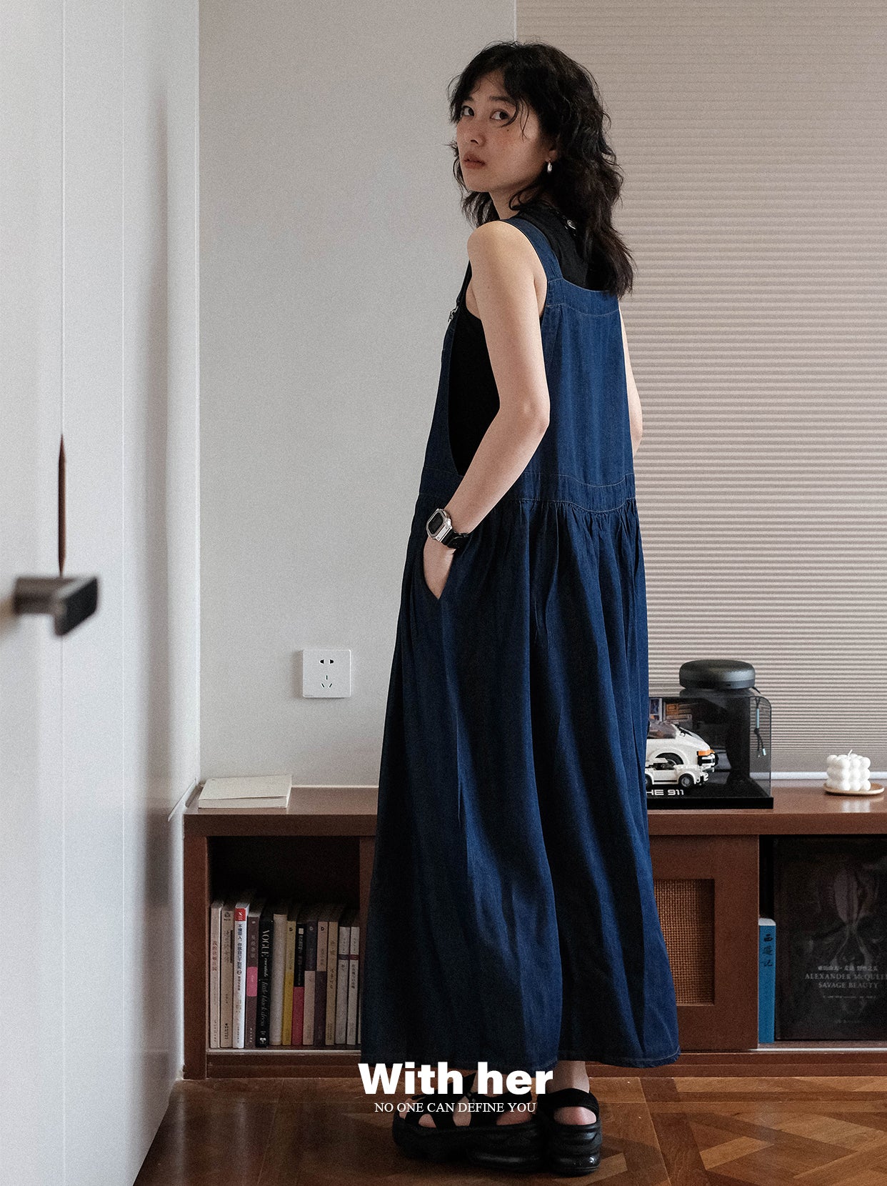 Original Tencel Denim Suspender Dress