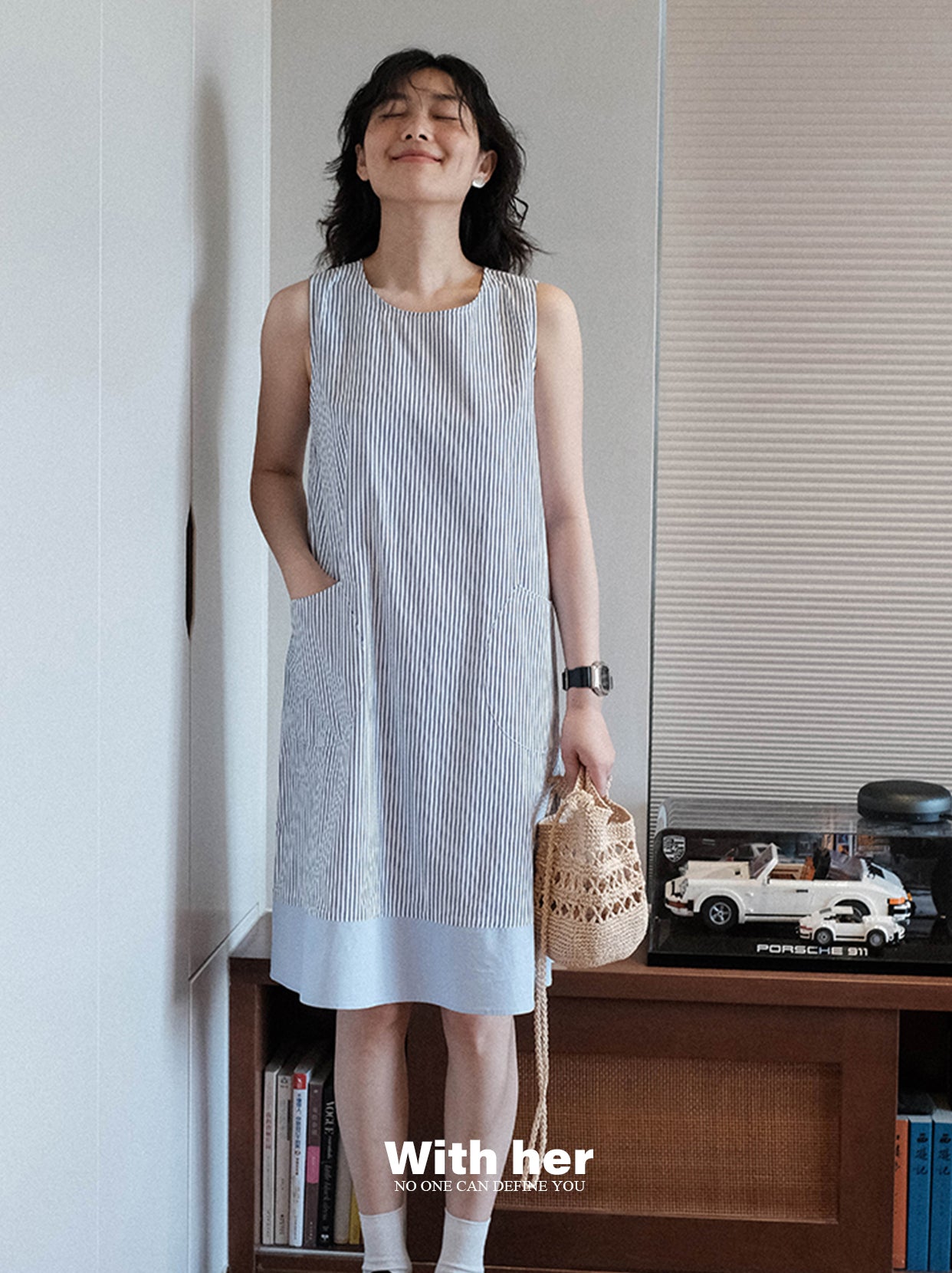Blue Patch Dress