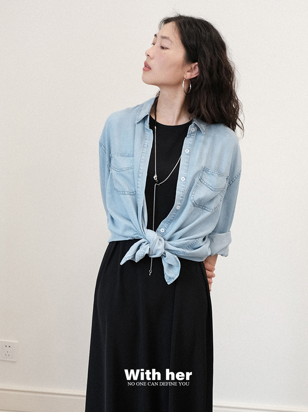Soft Indigo Denim Blouse