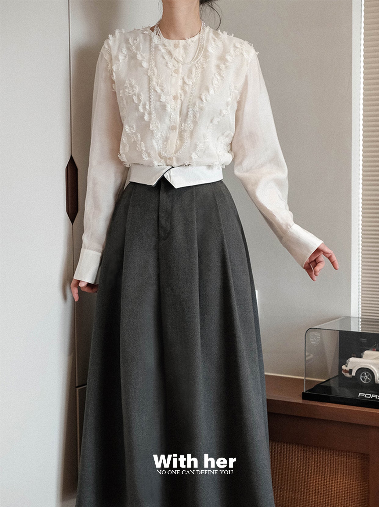 Tassel White Sleeve Shirt