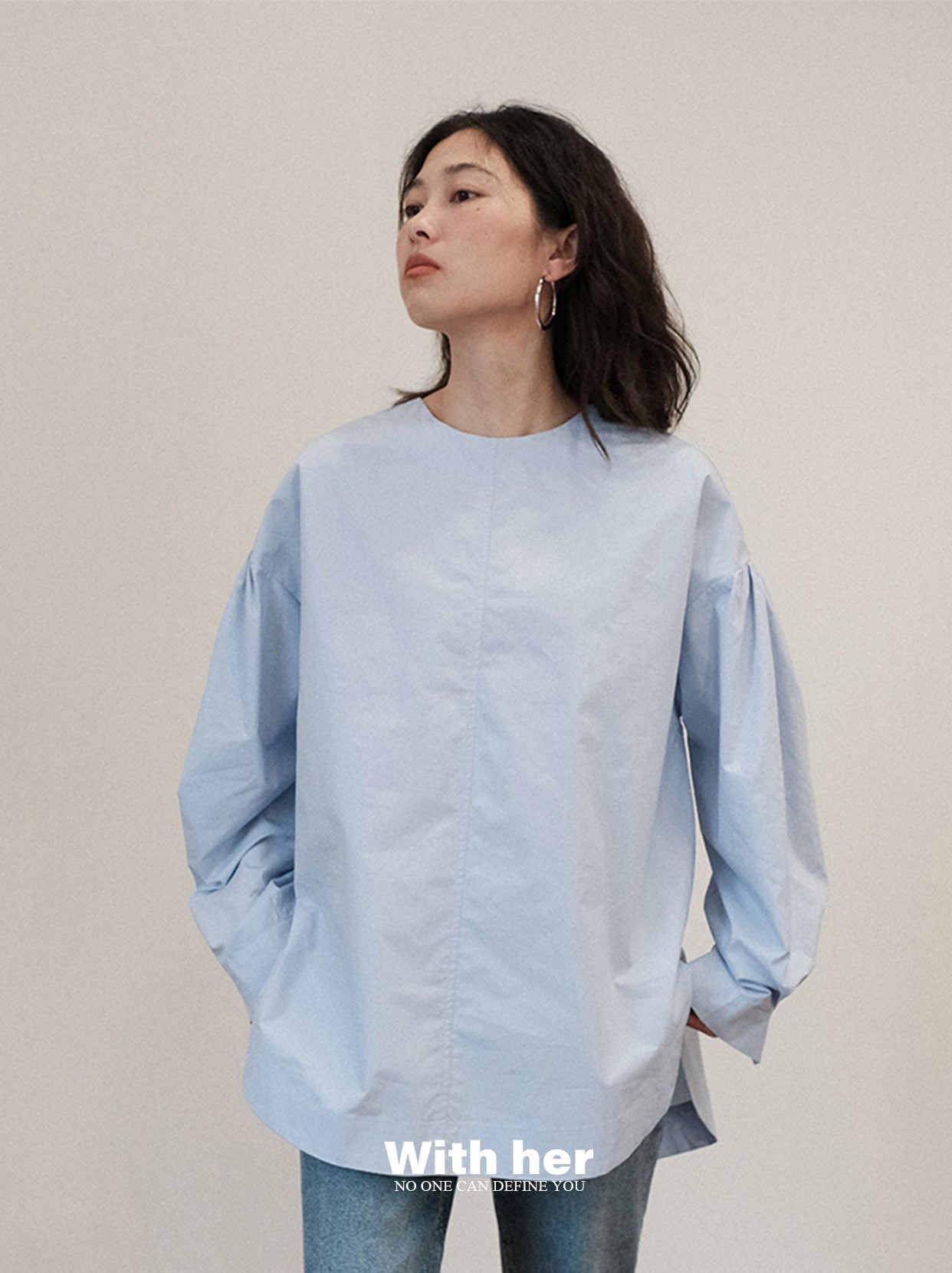 Blue Cocoon Twist Blouse