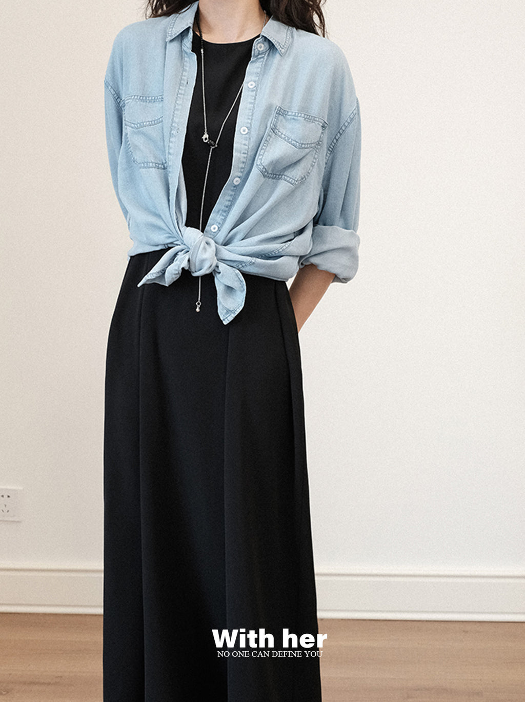 Soft Indigo Denim Blouse