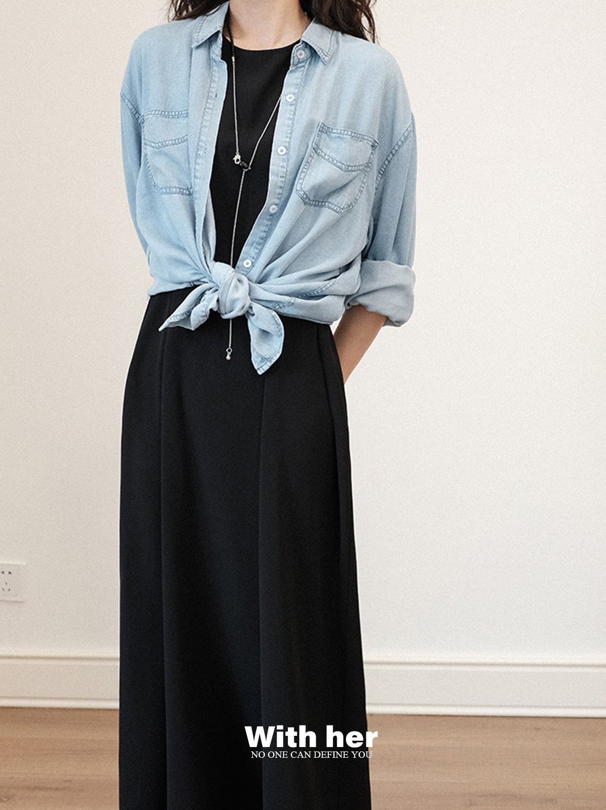 Soft Indigo Denim Blouse