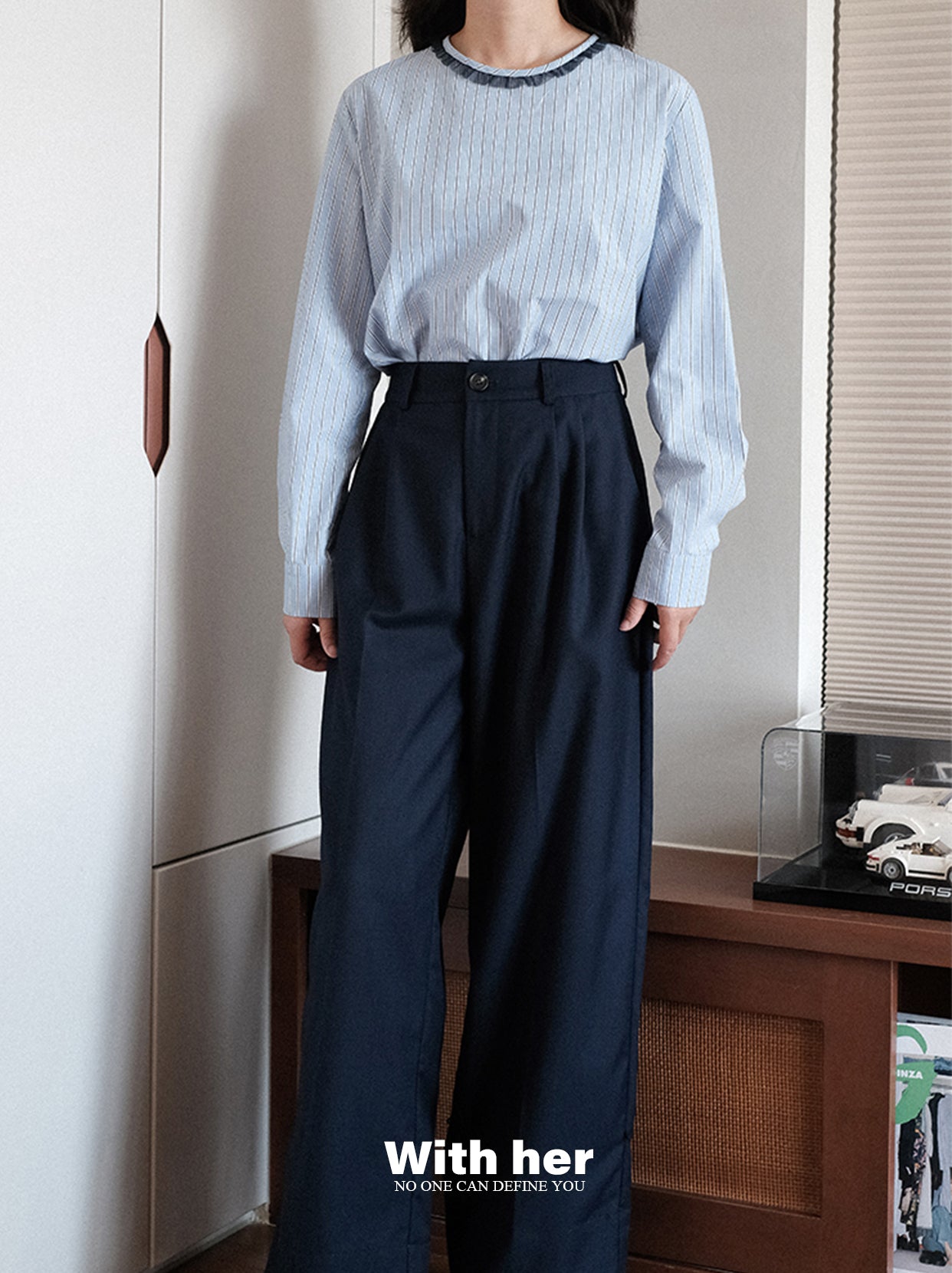 Mix Blue Loose Pants