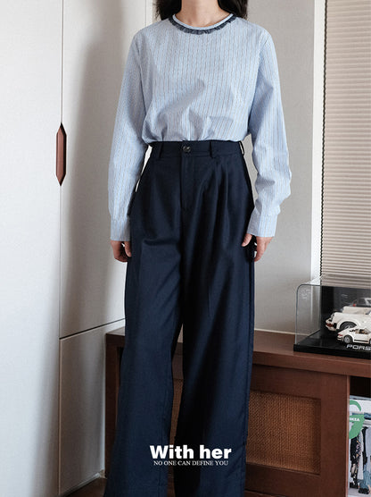 Mix Blue Loose Pants
