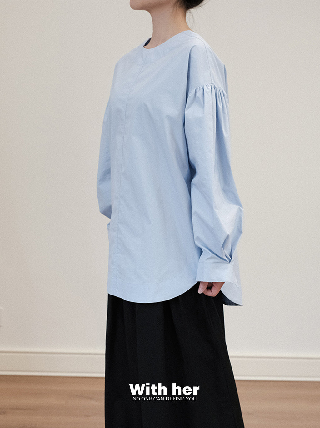 Blue Cocoon Twist Blouse