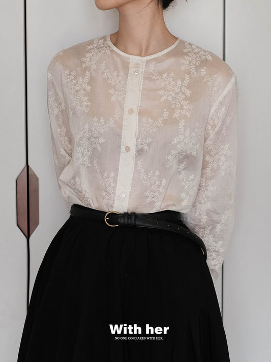 Original Lace Embroidered Shirt