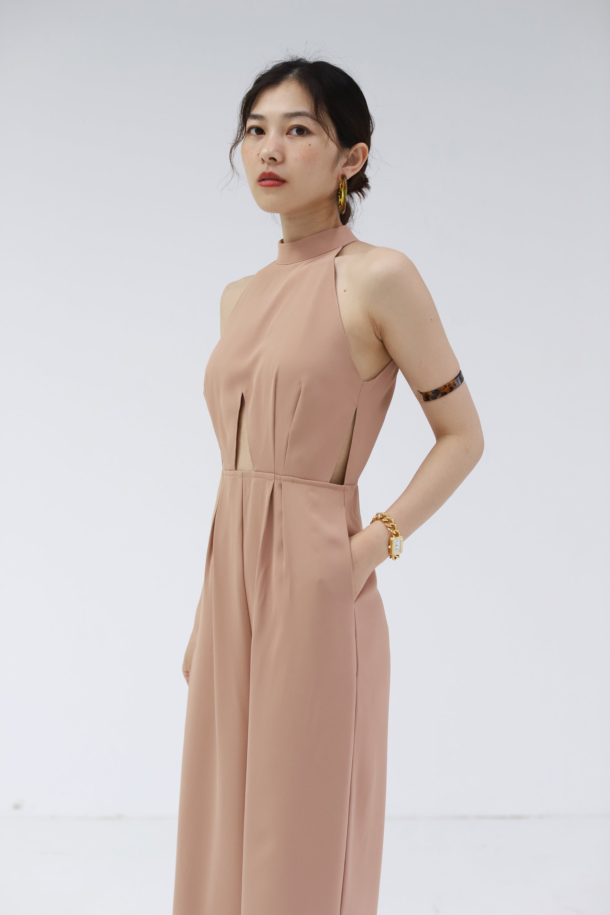 Original Halter neck Midriff Jumpsuit