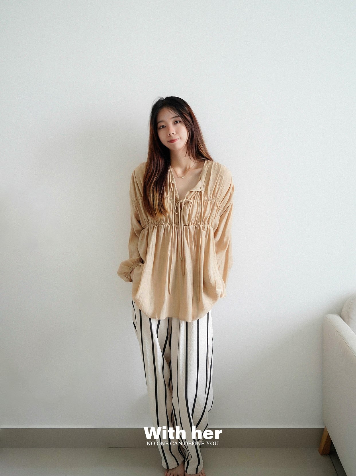 Casual Striped Wide-Leg Pants