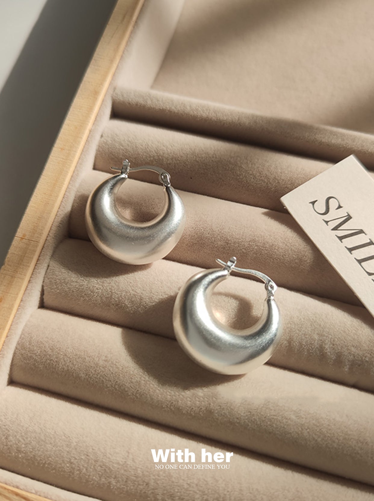 Luna Crescent Hoops Earrings