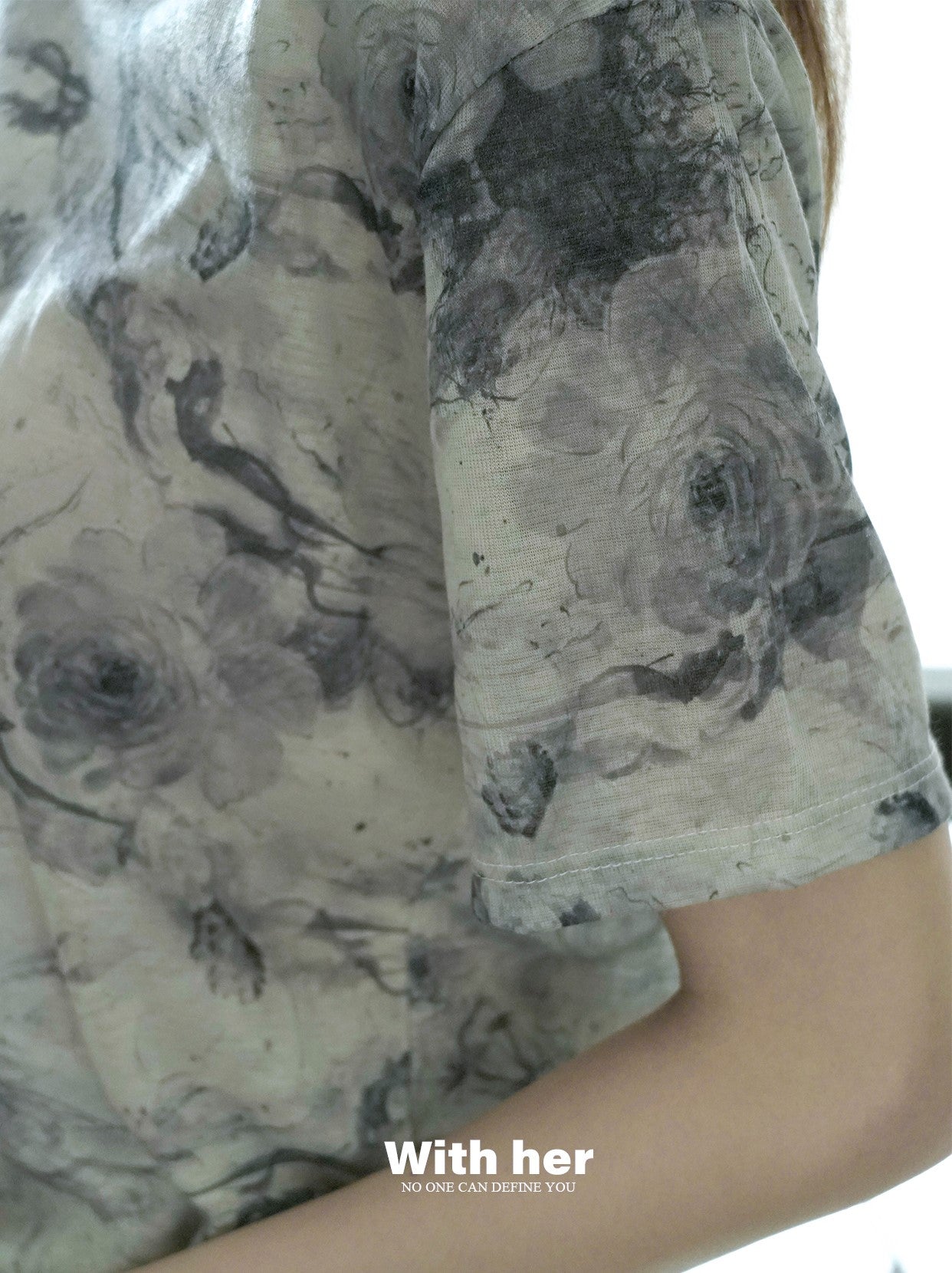 Gray Tie-Dye T-Shirt Women