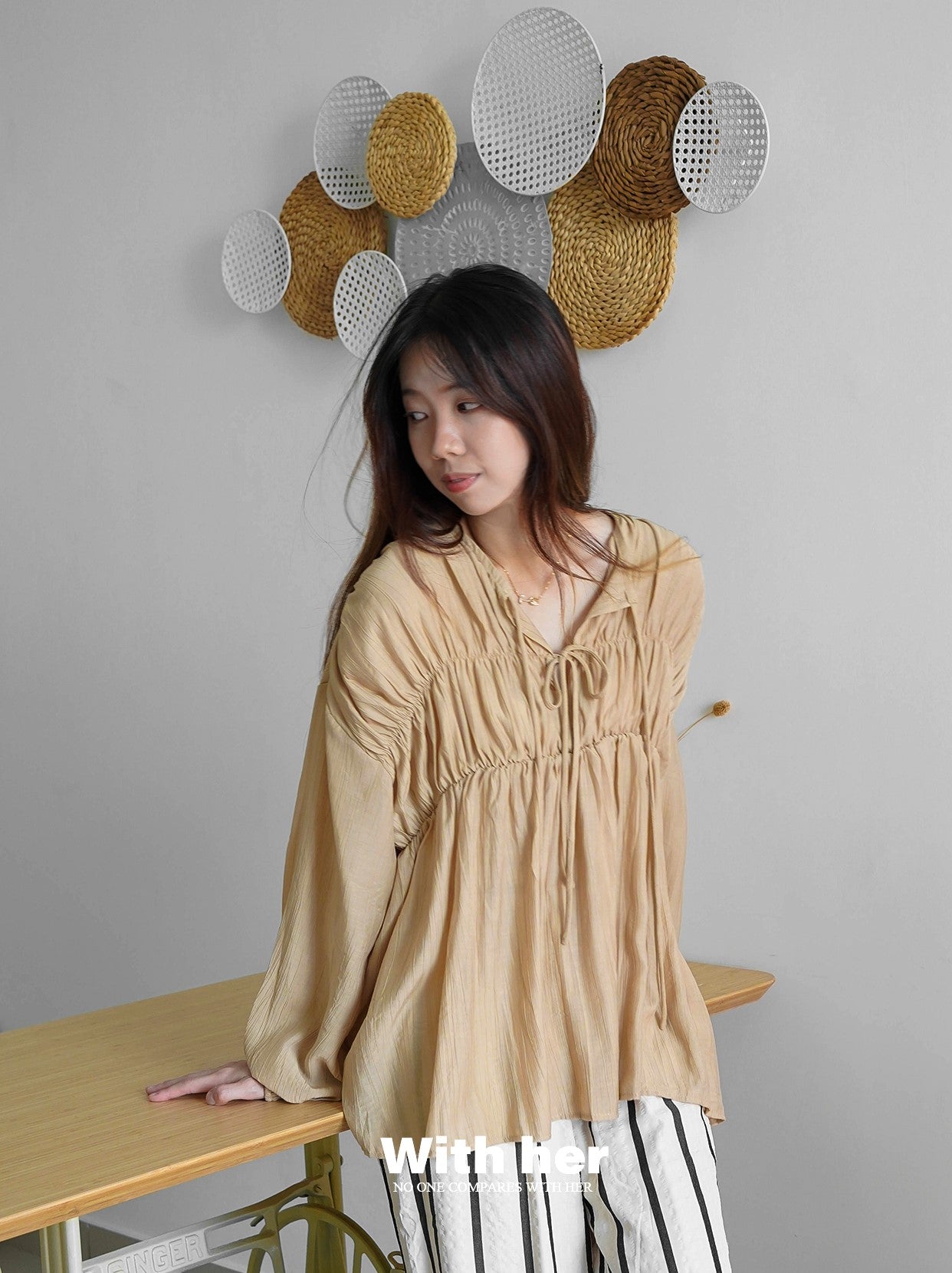 Lace Up Flowy Blouse