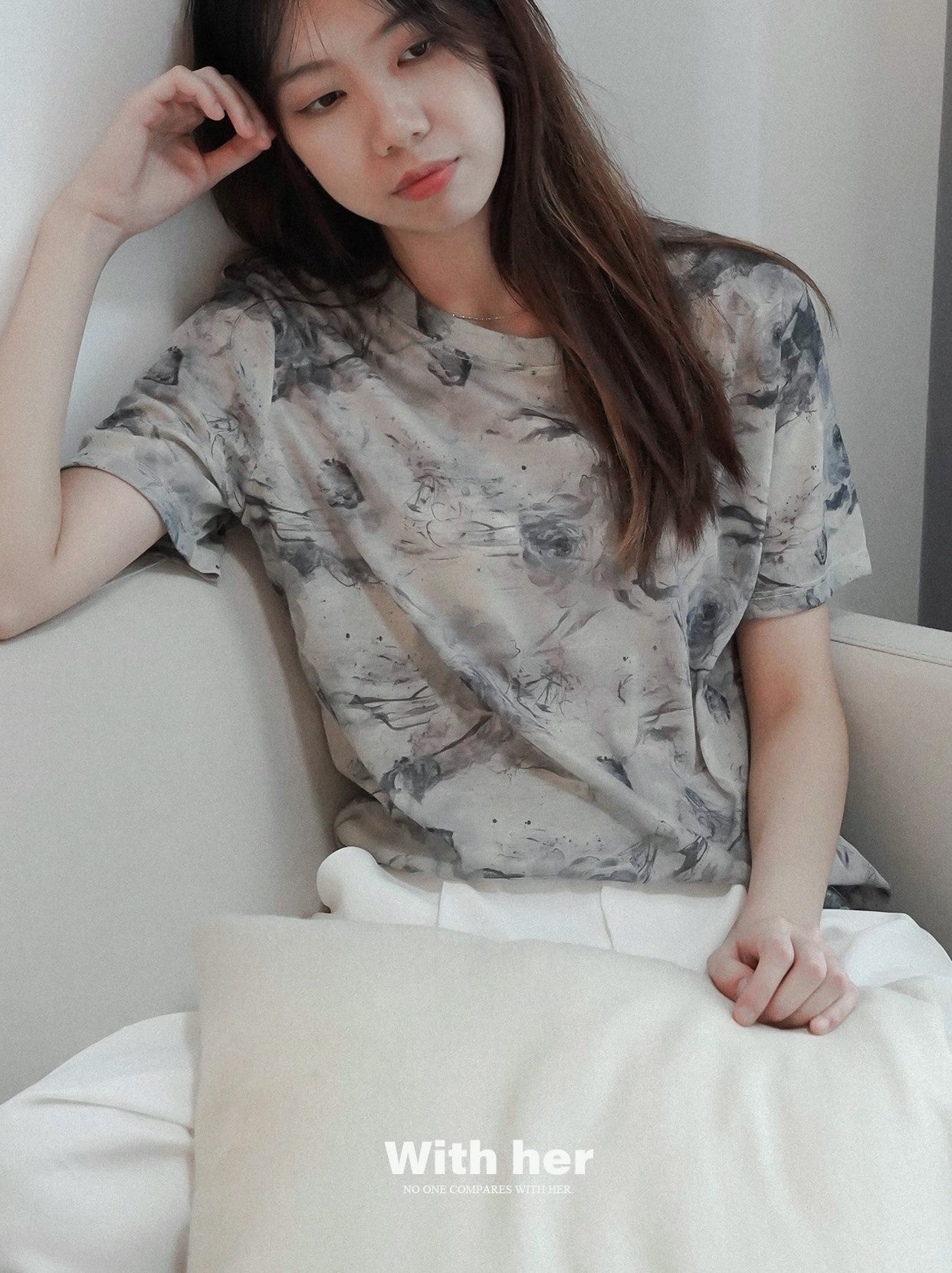 Gray Tie-Dye T-Shirt Women