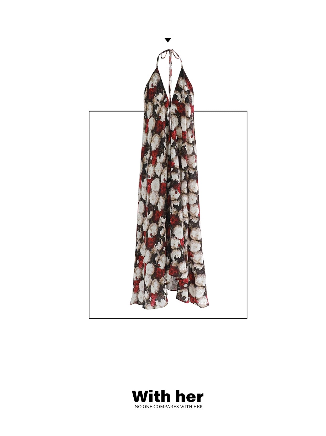 Original Halter Neck Backless Floral Dress